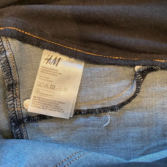 ❌SOLD❌ H&M Mama Super Skinny High Rib Maternity Denim Size 10 Jeans Medium Wash - Picture 4 of 7